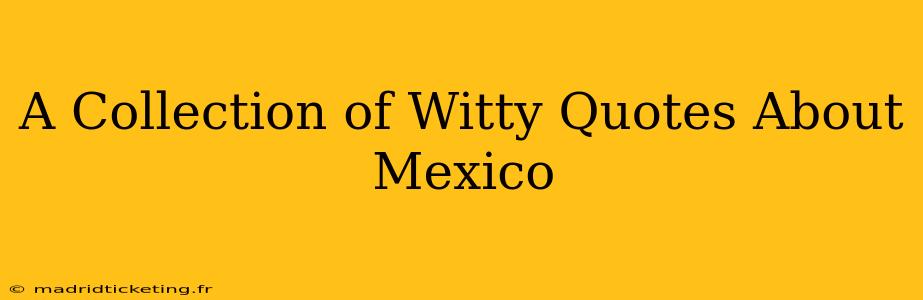 A Collection of Witty Quotes About Mexico