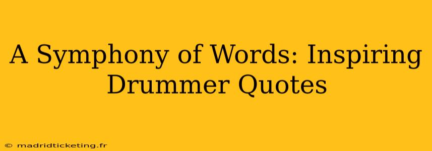 A Symphony of Words: Inspiring Drummer Quotes