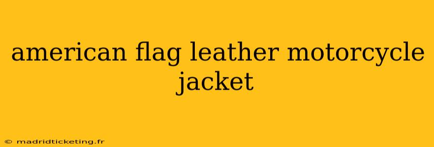 american flag leather motorcycle jacket