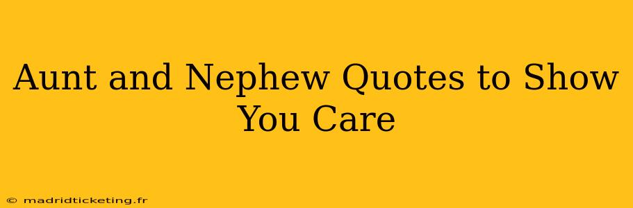 Aunt and Nephew Quotes to Show You Care