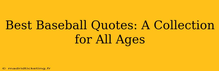 Best Baseball Quotes: A Collection for All Ages