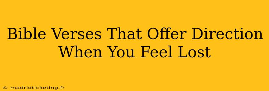 Bible Verses That Offer Direction When You Feel Lost
