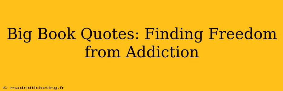 Big Book Quotes: Finding Freedom from Addiction