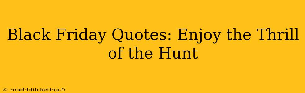 Black Friday Quotes: Enjoy the Thrill of the Hunt