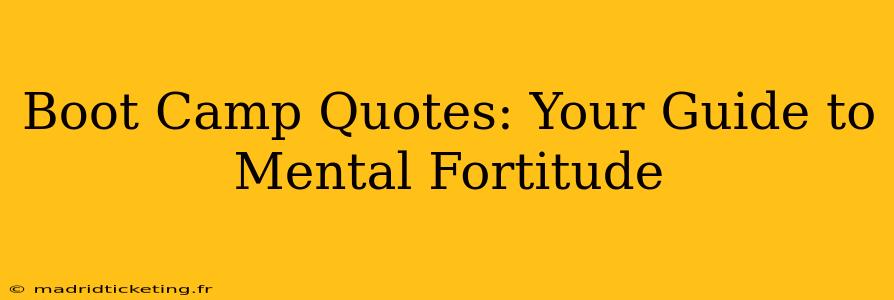 Boot Camp Quotes: Your Guide to Mental Fortitude