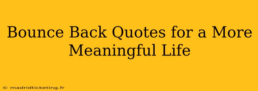 Bounce Back Quotes for a More Meaningful Life