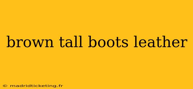 brown tall boots leather