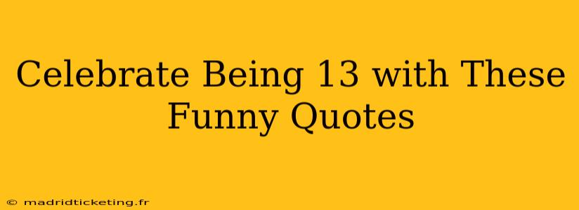 Celebrate Being 13 with These Funny Quotes