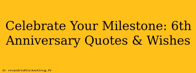 Celebrate Your Milestone: 6th Anniversary Quotes & Wishes