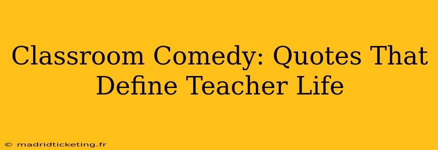 Classroom Comedy: Quotes That Define Teacher Life