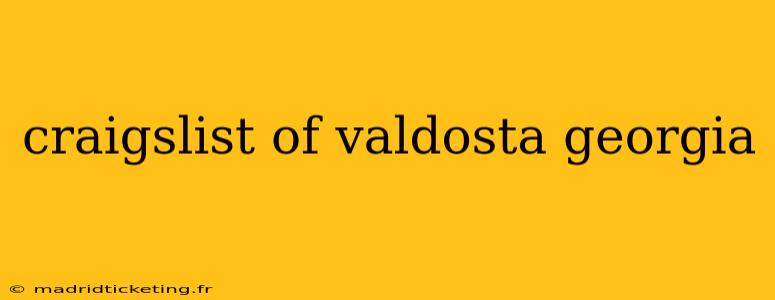 craigslist of valdosta georgia
