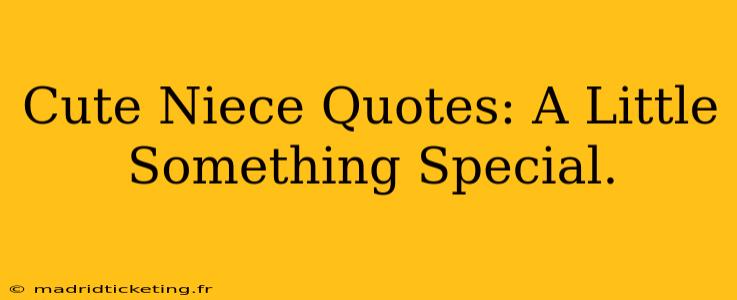 Cute Niece Quotes: A Little Something Special.