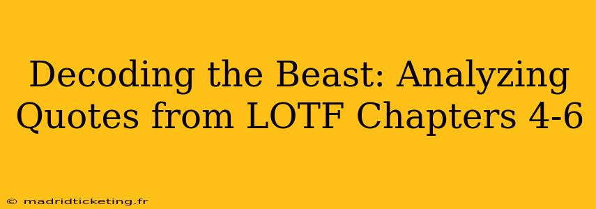 Decoding the Beast: Analyzing Quotes from LOTF Chapters 4-6