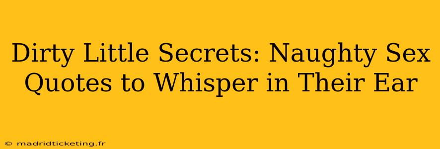 Dirty Little Secrets: Naughty Sex Quotes to Whisper in Their Ear Dirty Little Secrets: Naughty Sex Quotes to Whisper in Their Ear