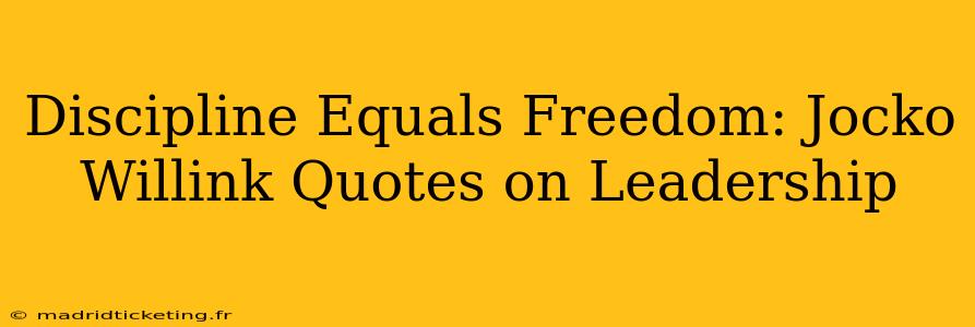 Discipline Equals Freedom: Jocko Willink Quotes on Leadership