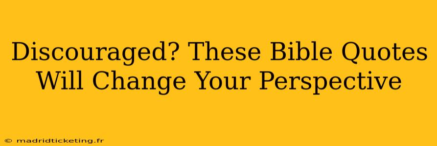 Discouraged? These Bible Quotes Will Change Your Perspective