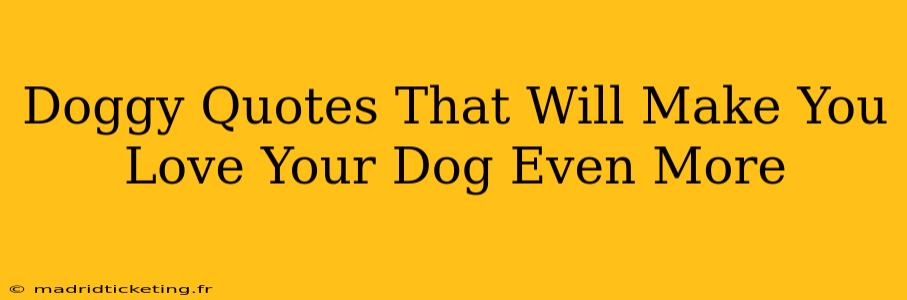 Doggy Quotes That Will Make You Love Your Dog Even More