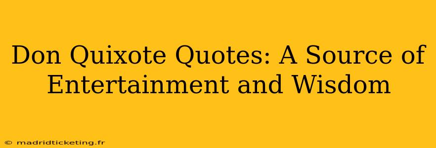 Don Quixote Quotes: A Source of Entertainment and Wisdom