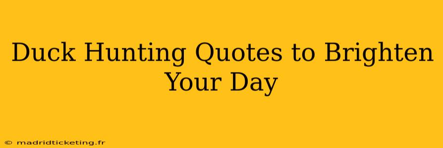 Duck Hunting Quotes to Brighten Your Day