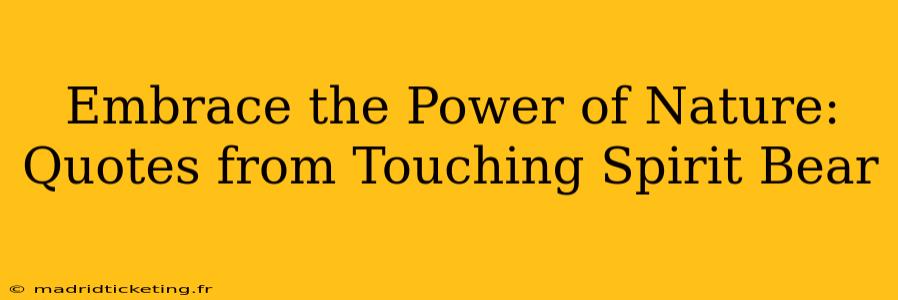 Embrace the Power of Nature: Quotes from Touching Spirit Bear