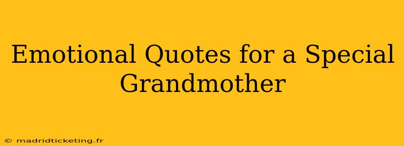 Emotional Quotes for a Special Grandmother