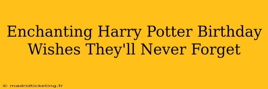 Enchanting Harry Potter Birthday Wishes They'll Never Forget