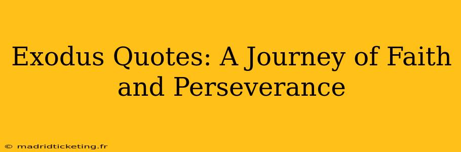 Exodus Quotes: A Journey of Faith and Perseverance