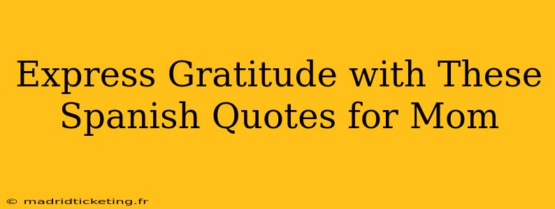 Express Gratitude with These Spanish Quotes for Mom