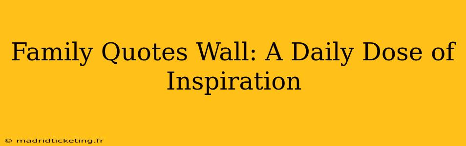Family Quotes Wall: A Daily Dose of Inspiration