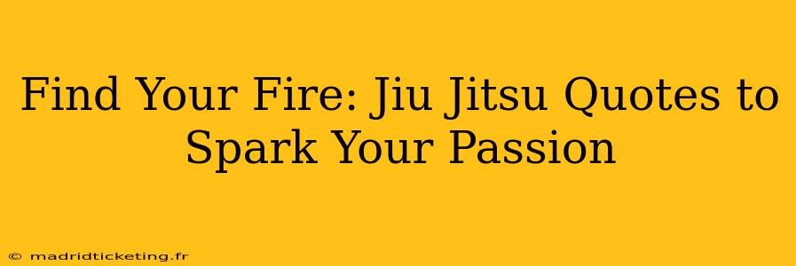 Find Your Fire: Jiu Jitsu Quotes to Spark Your Passion