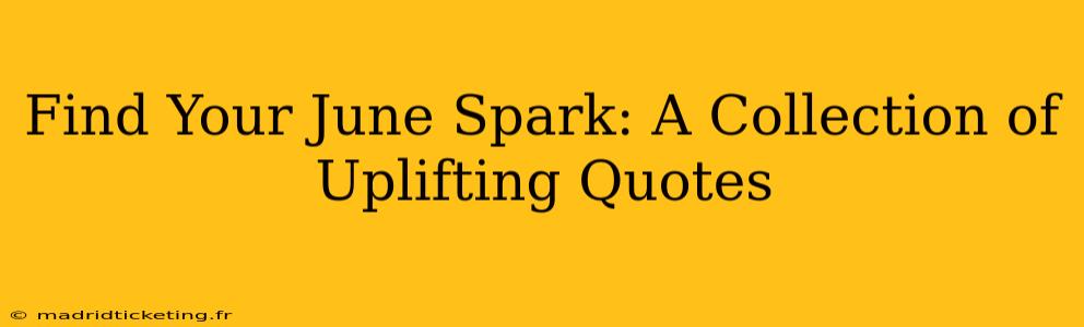 Find Your June Spark: A Collection of Uplifting Quotes