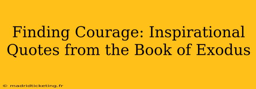 Finding Courage: Inspirational Quotes from the Book of Exodus