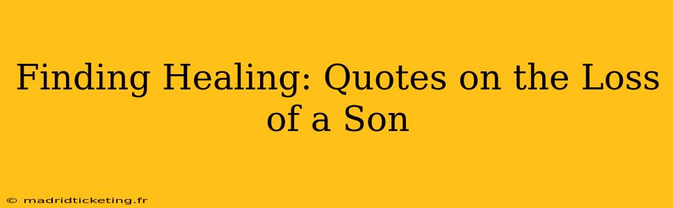 Finding Healing: Quotes on the Loss of a Son
