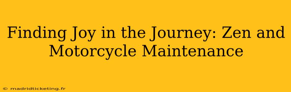 Finding Joy in the Journey: Zen and Motorcycle Maintenance