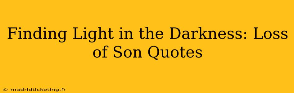 Finding Light in the Darkness: Loss of Son Quotes
