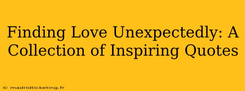 Finding Love Unexpectedly: A Collection of Inspiring Quotes