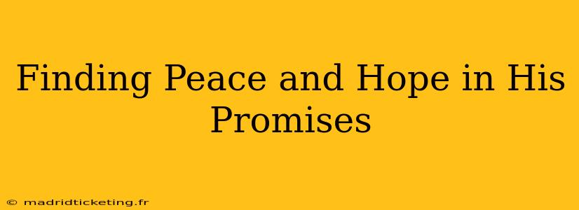 Finding Peace and Hope in His Promises