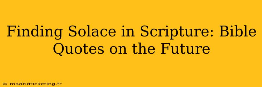 Finding Solace in Scripture: Bible Quotes on the Future