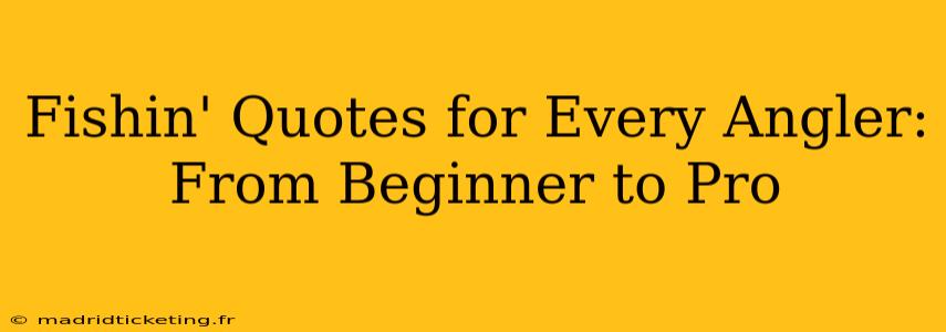 Fishin' Quotes for Every Angler: From Beginner to Pro