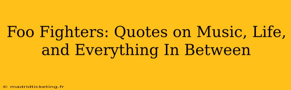 Foo Fighters: Quotes on Music, Life, and Everything In Between