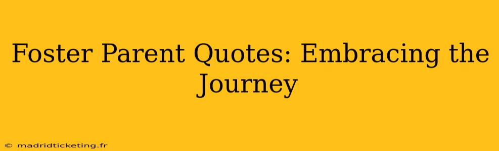 Foster Parent Quotes: Embracing the Journey