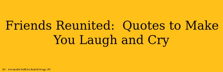 Friends Reunited:  Quotes to Make You Laugh and Cry