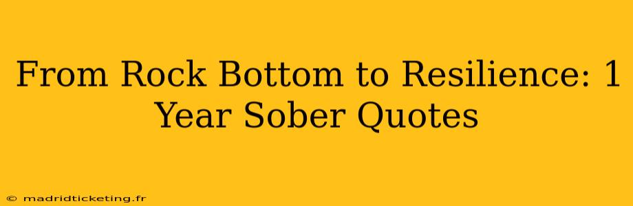 From Rock Bottom to Resilience: 1 Year Sober Quotes