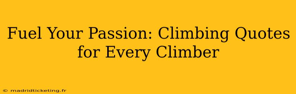 Fuel Your Passion: Climbing Quotes for Every Climber