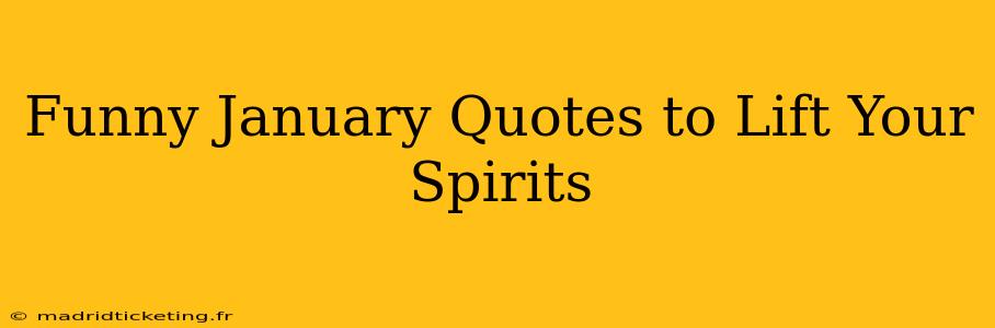 Funny January Quotes to Lift Your Spirits