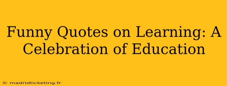 Funny Quotes on Learning: A Celebration of Education