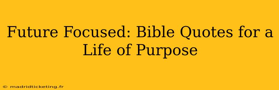 Future Focused: Bible Quotes for a Life of Purpose