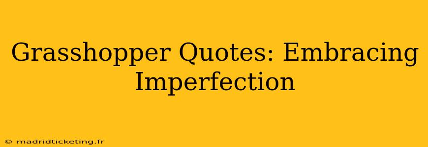 Grasshopper Quotes: Embracing Imperfection