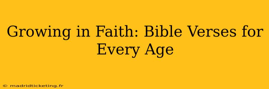 Growing in Faith: Bible Verses for Every Age