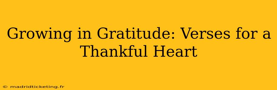 Growing in Gratitude: Verses for a Thankful Heart